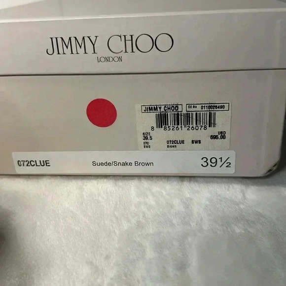 Jimmy Choo SZ 9 1/2 Brown Suede Heels - Picture 9 of 9